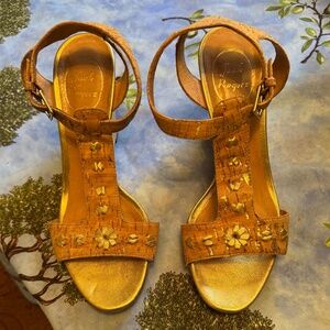 Gorgeous Jack Rogers Cork Wedge Sandals. Size 7.5